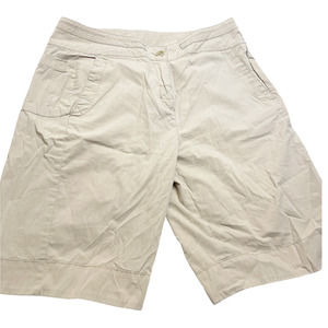 Woolrich Women's High Rise Khaki Nylon Bermuda Active Athletic Shorts Size 10